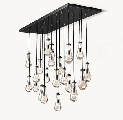 RAIN RECTANGULAR CHANDELIER 72"