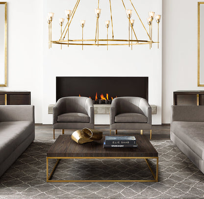 TORCHE DE VERRE ROUND CHANDELIER 58"