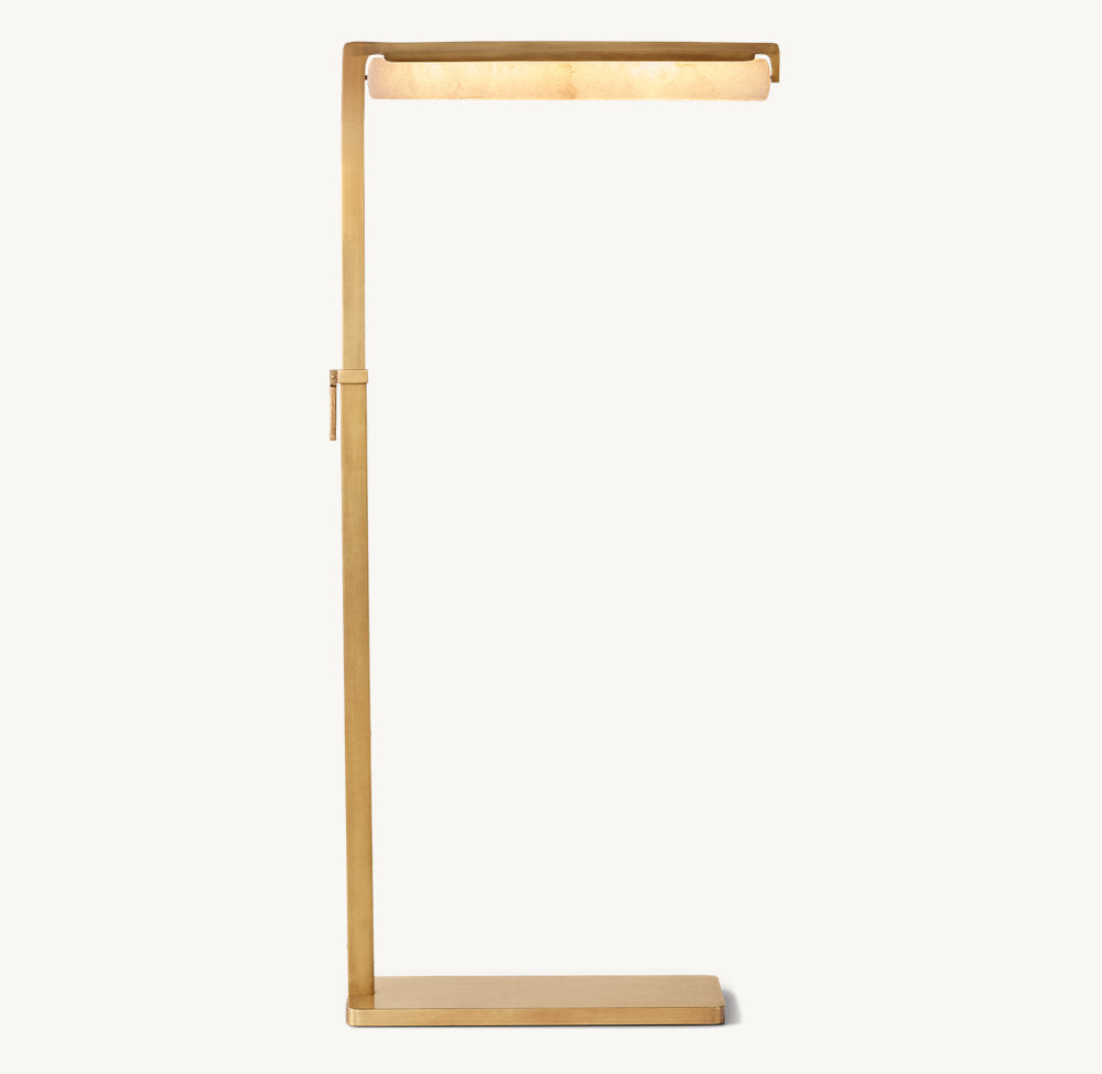 Audubon Alabaster Task Floor Lamp