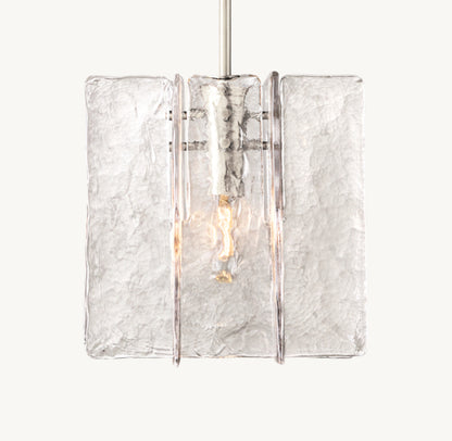 LATTICE CLEAR GLASS PENDANT