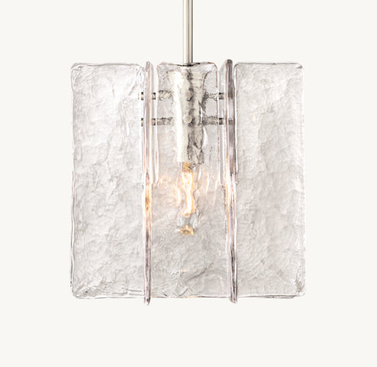 LATTICE CLEAR GLASS PENDANT