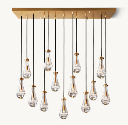 RAIN RECTANGULAR CHANDELIER 54"