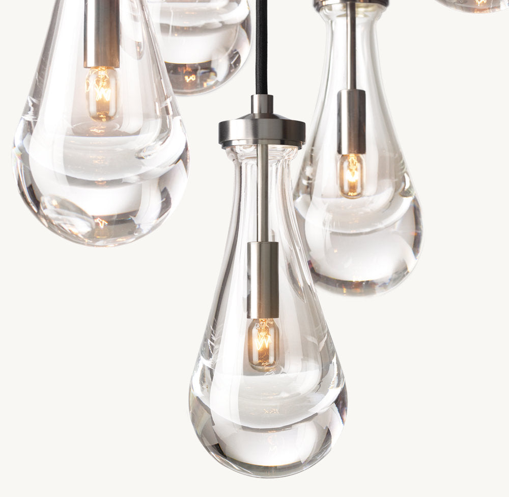 RAIN ROUND CHANDELIER 18"