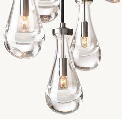 RAIN ROUND CHANDELIER 18"