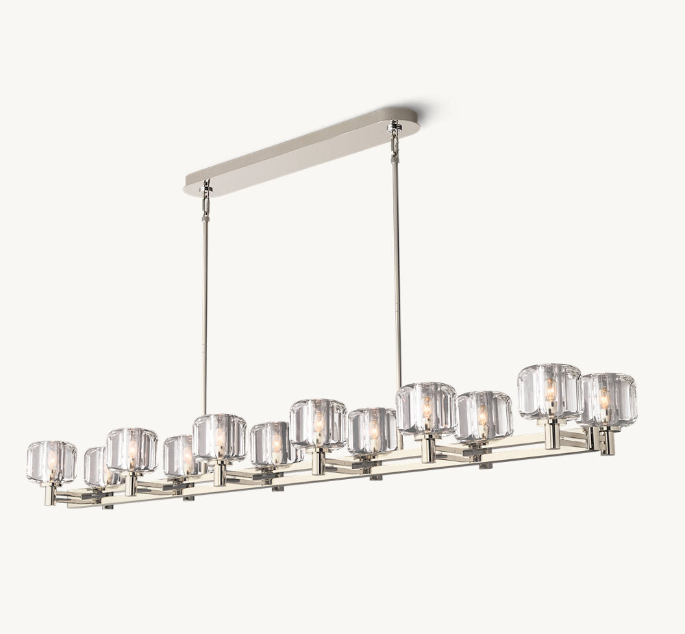 DEMARET DOUBLE LINEAR CHANDELIER 72"
