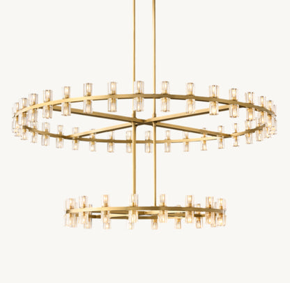 ARCACHON LED ROUND TWO-TIER CHANDELIER 60"