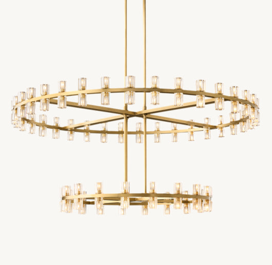 ARCACHON LED ROUND TWO-TIER CHANDELIER 60"