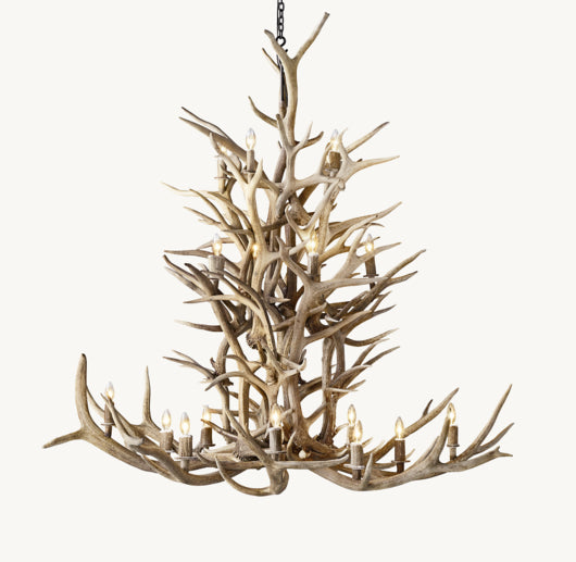 NATURAL ANTLER CHANDELIER 66"