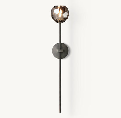 BOULE DE CRISTAL SMOKE GLASS GRAND SCONCE