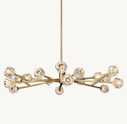 BOULE DE CRISTAL CLEAR GLASS ROUND CHANDELIER 60"