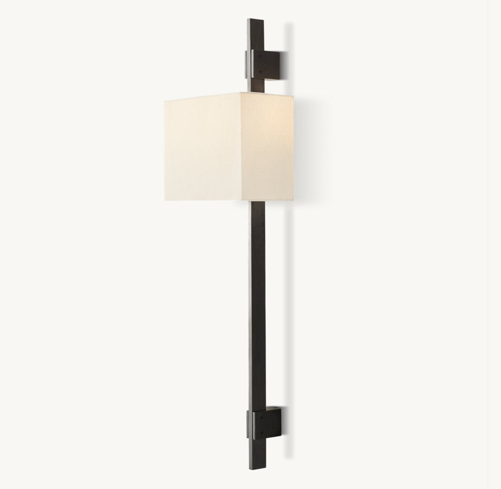 VELA RECTANGULAR BAR SCONCE - RECTANGULAR SHADE