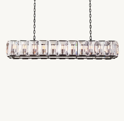 HARLOW CRYSTAL RECTANGULAR CHANDELIER 74"