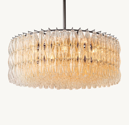 CHIARA CLEAR GLASS ROUND CHANDELIER 47"