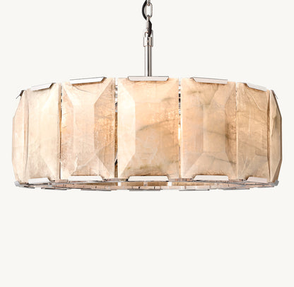 HARLOW CALCITE ROUND CHANDELIER 31"