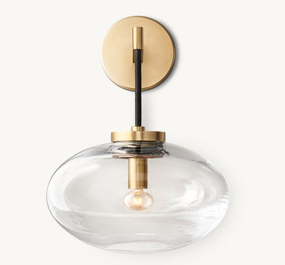 CABRETTE CLEAR GLASS SCONCE