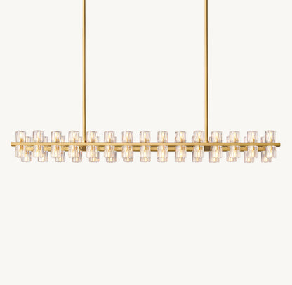 ARCACHON LED RECTANGULAR CHANDELIER 54"