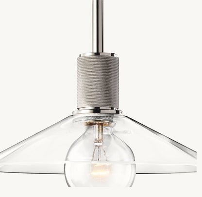 UTILITAIRE GLASS SLOPE SHADE PENDANT