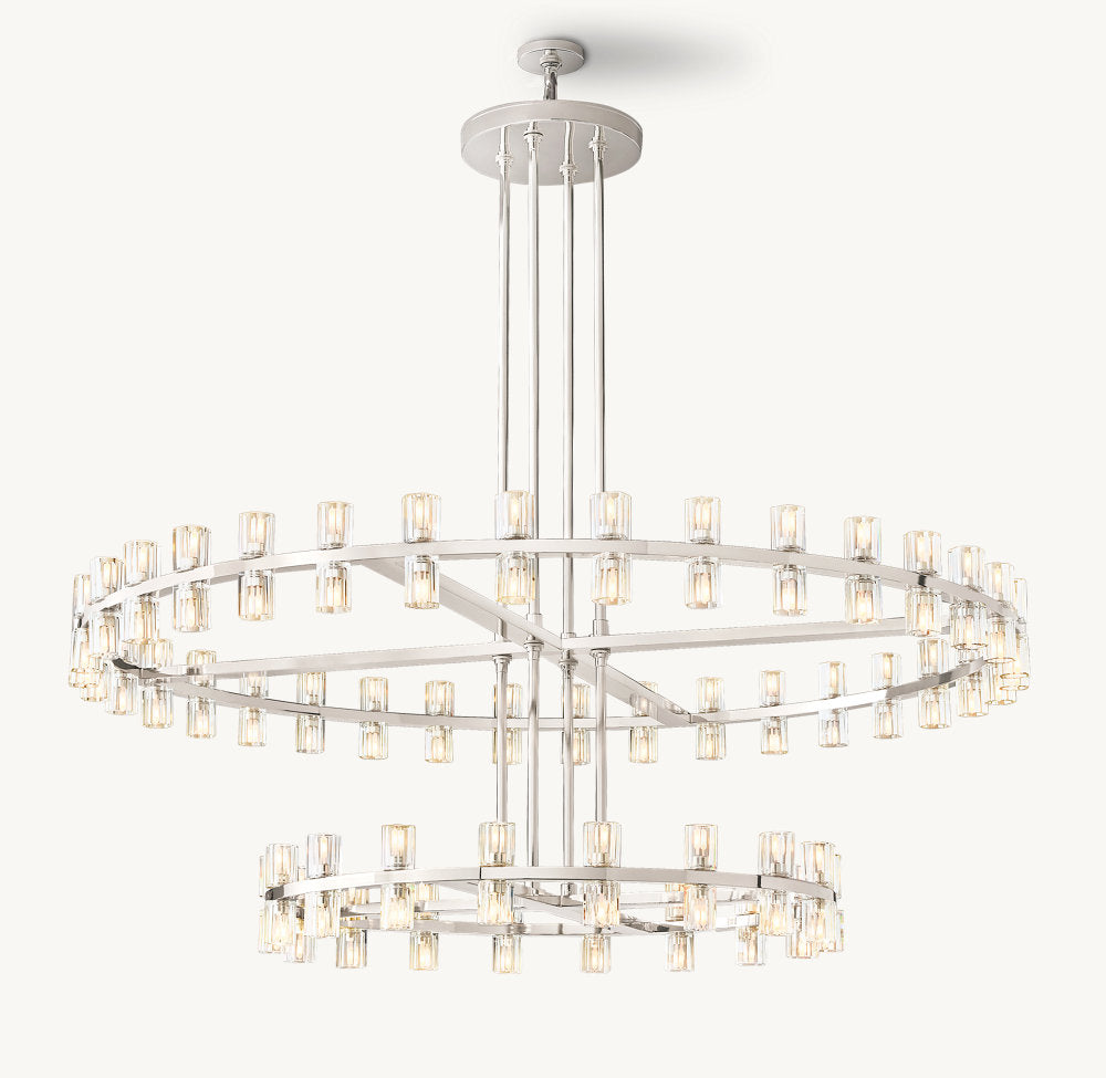 ARCACHON LED ROUND TWO-TIER CHANDELIER 60"