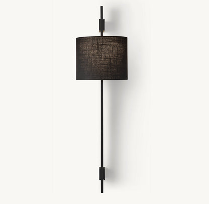 VELA RECTANGULAR BAR SCONCE - ROUND SHADE