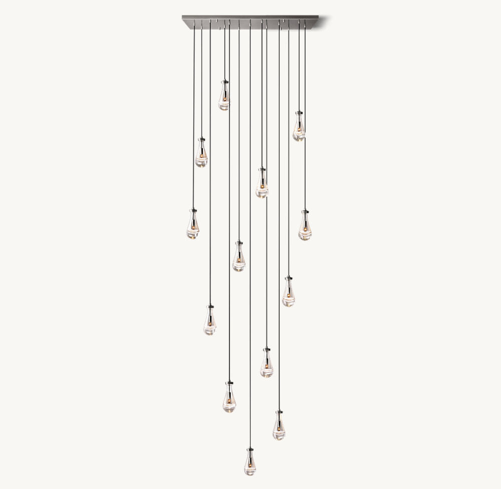 RAIN RECTANGULAR CHANDELIER 54"
