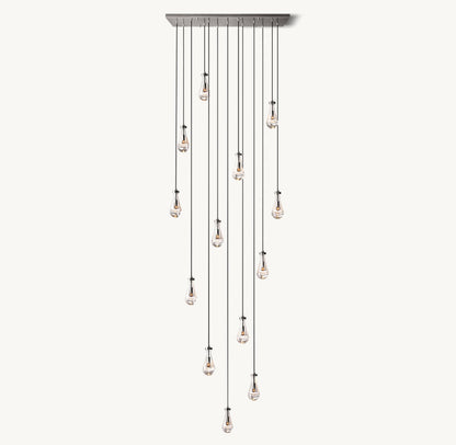 RAIN RECTANGULAR CHANDELIER 54"