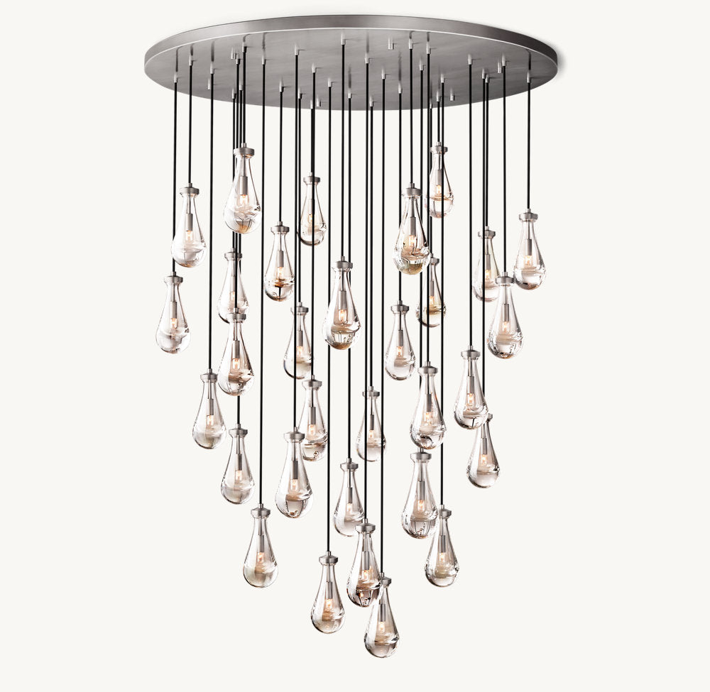 RAIN ROUND CHANDELIER 60"