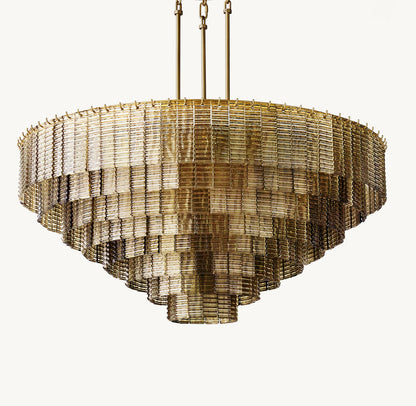 SIRENE SMOKE GLASS ROUND CHANDELIER 52"