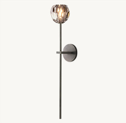 BOULE DE CRISTAL SMOKE GLASS GRAND SCONCE