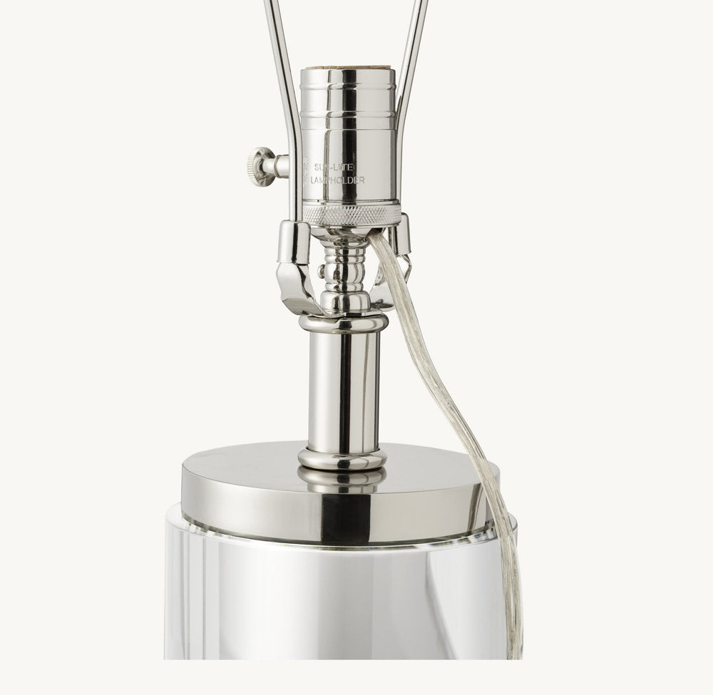CYLINDRICAL COLUMN CRYSTAL TABLE LAMP