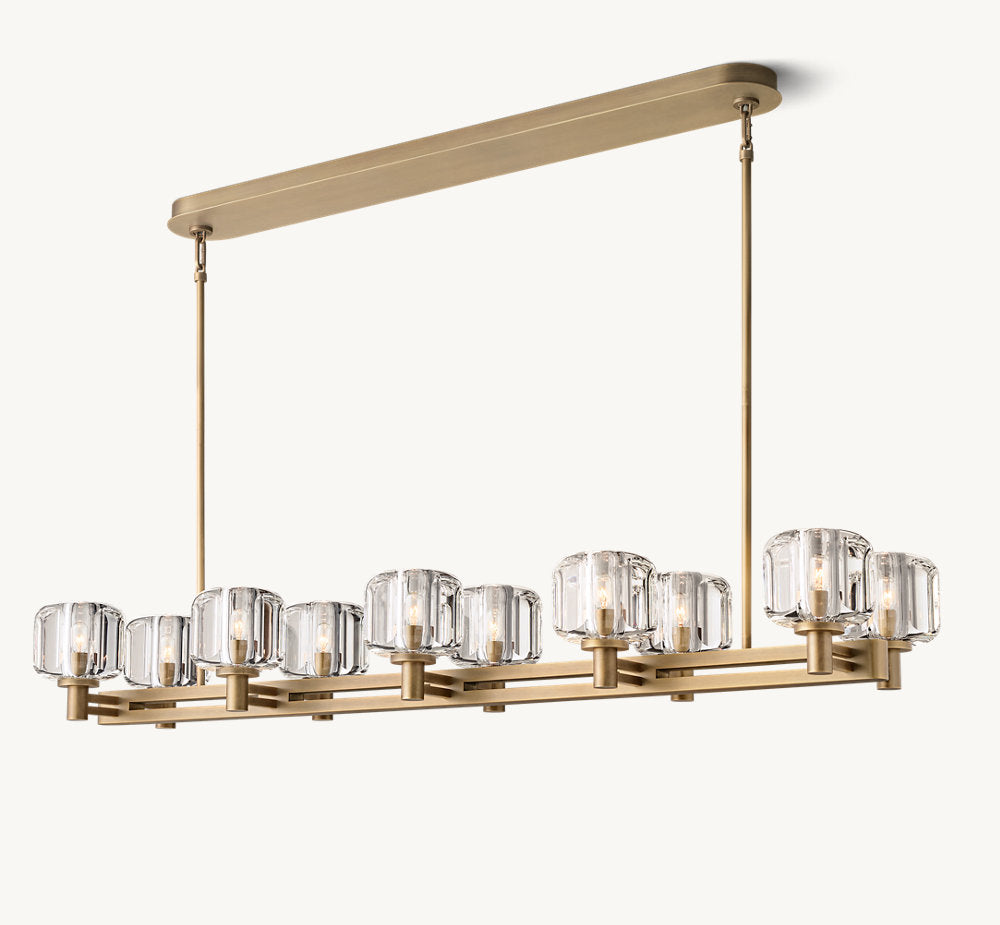 DEMARET DOUBLE LINEAR CHANDELIER 54"