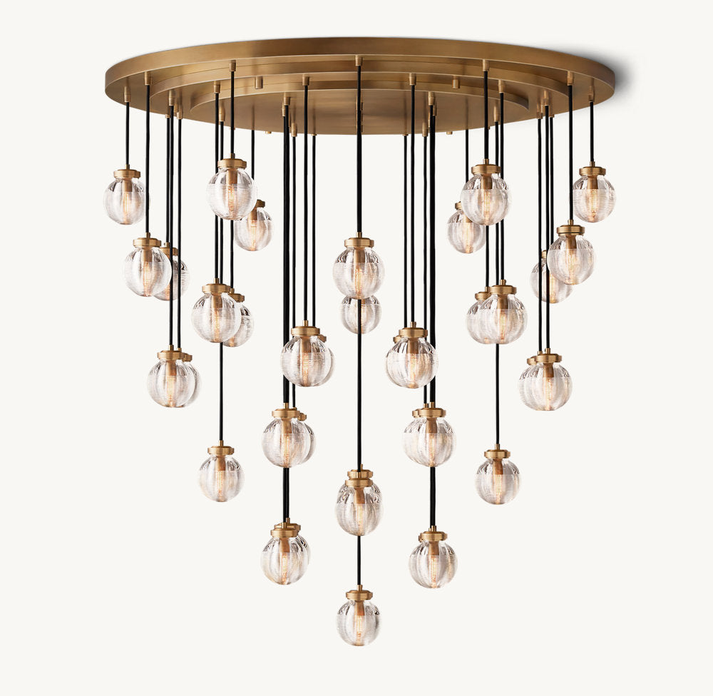 PEARL ROUND CHANDELIER 48"