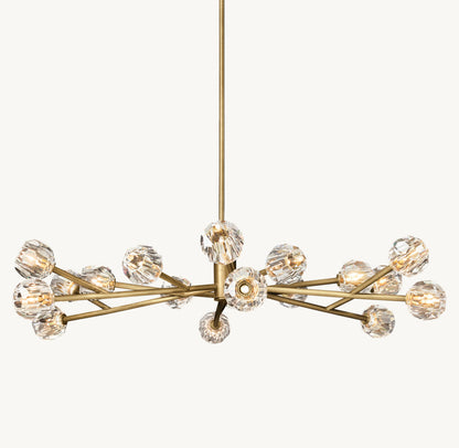 BOULE DE CRISTAL CLEAR GLASS ROUND CHANDELIER 60"