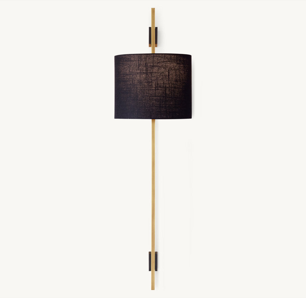 VELA RECTANGULAR BAR SCONCE - ROUND SHADE