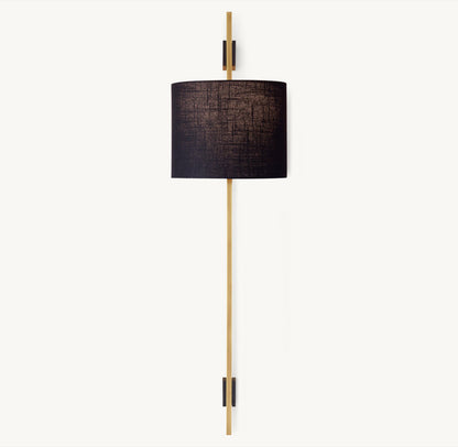 VELA RECTANGULAR BAR SCONCE - ROUND SHADE