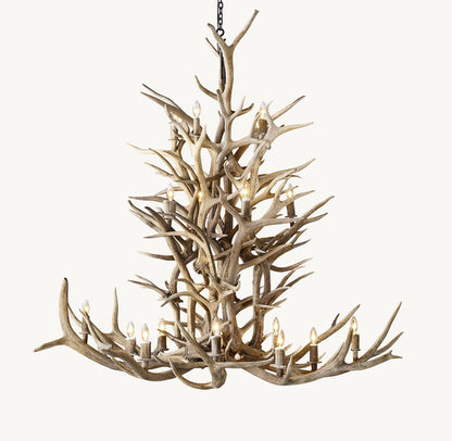 NATURAL ANTLER CHANDELIER 66"