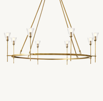 TORCHE DE VERRE ROUND CHANDELIER 58"