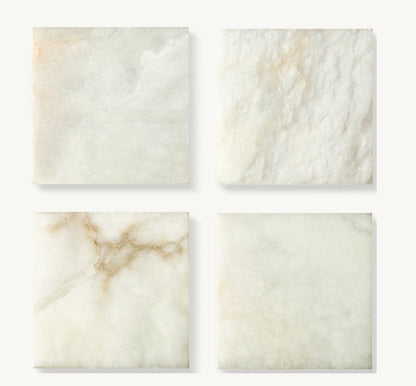 HAND-CARVED ALABASTER GLOBE PENDANT