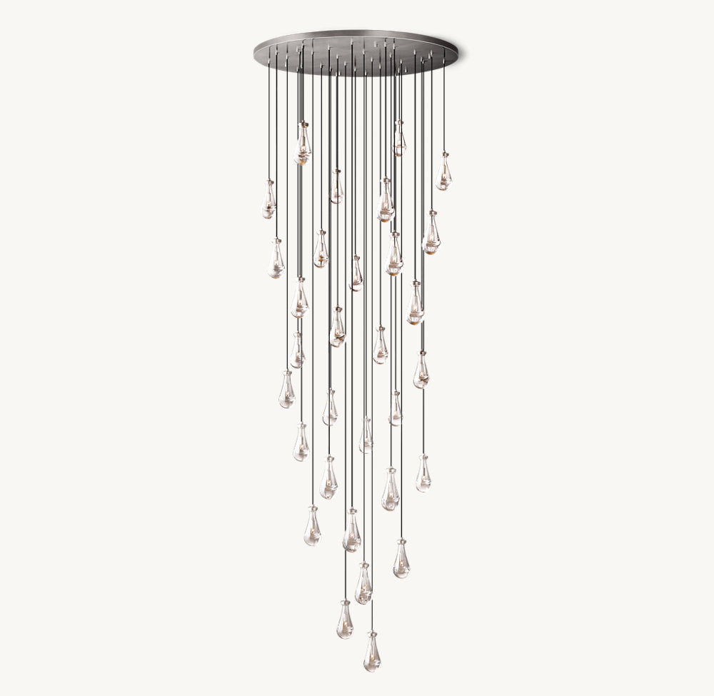 RAIN ROUND CHANDELIER 60"