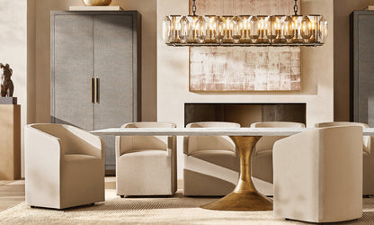 HARLOW CRYSTAL RECTANGULAR CHANDELIER 62"