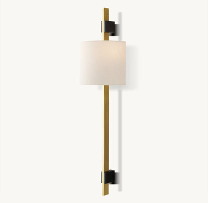 VELA RECTANGULAR BAR SCONCE - ROUND SHADE