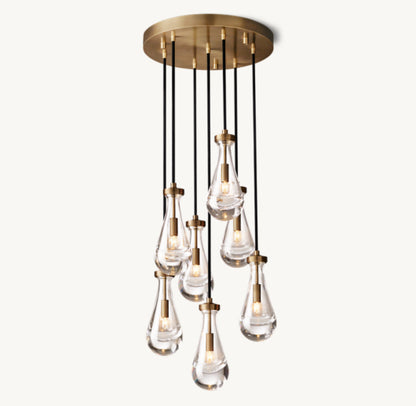 RAIN ROUND CHANDELIER 18"