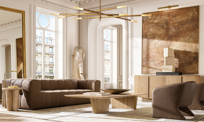 ROUSSEAU 8-LIGHT MOBILE ETCHED ROD CHANDELIER