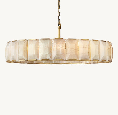 HARLOW CALCITE ROUND CHANDELIER 60"
