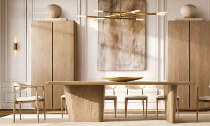 ROUSSEAU 8-LIGHT MOBILE ETCHED ROD CHANDELIER