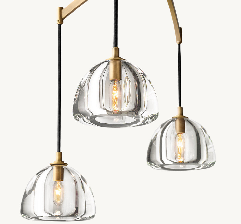 HEMISPHERE LINEAR CHANDELIER 54"