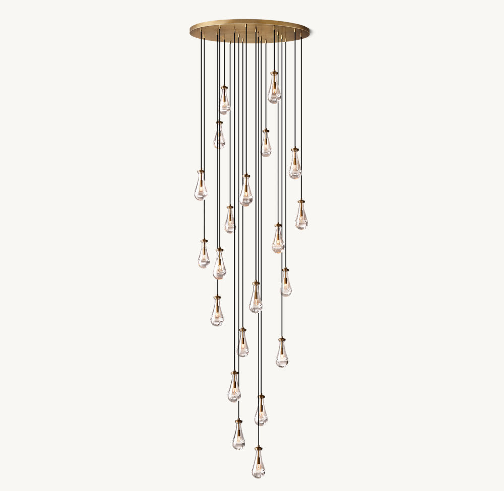RAIN ROUND CHANDELIER 47"