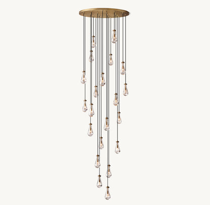 RAIN ROUND CHANDELIER 47"