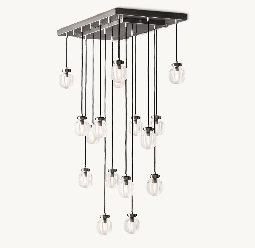 PEARL RECTANGULAR CHANDELIER 36"