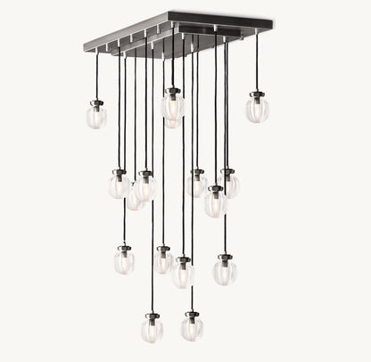 PEARL RECTANGULAR CHANDELIER 36"
