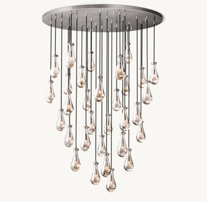 RAIN ROUND CHANDELIER 60"